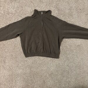 Green garage quarter zip sweater #winterwear